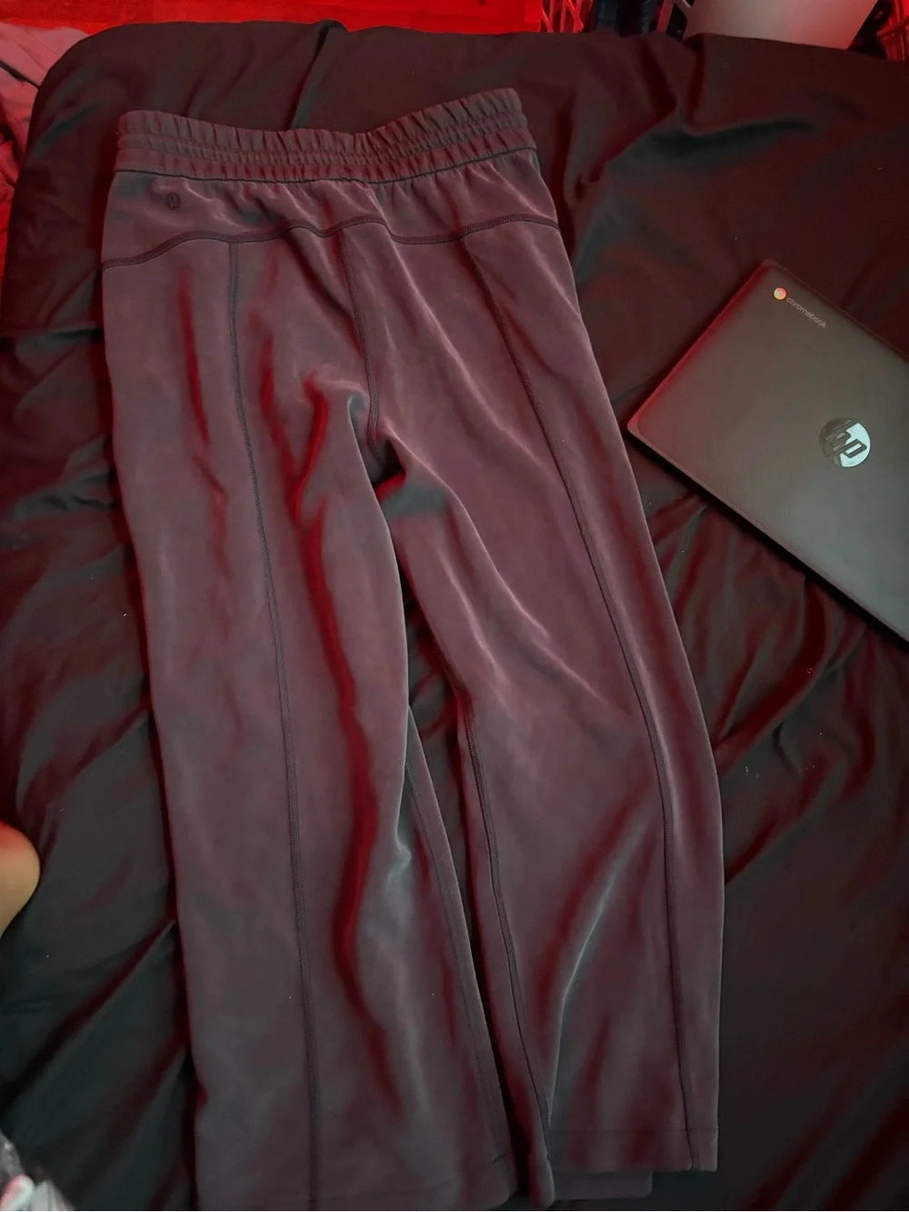 lululemon athletica dark gray wide‑leg performance pants
